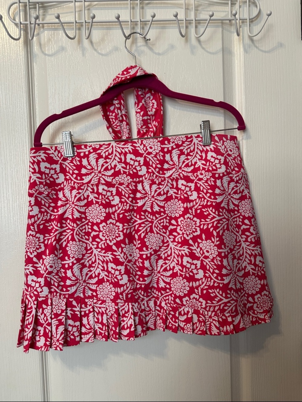 Sigrid Olsen Pink and White Floral Golf Tennis Pickleball Skirt - Picture 3 of 5